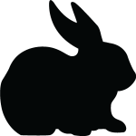 Sticker ardoise silhouette lapin