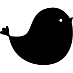 Sticker ardoise silhouette oiseau Sticker ardoise silhouette oiseau