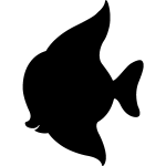Sticker ardoise silhouette poisson Sticker ardoise silhouette poisson