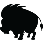 Sticker ardoise silhouette pumba