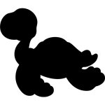 Sticker ardoise silhouette tortue