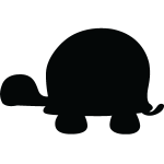 Sticker ardoise silhouette tortue i