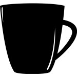 Sticker ardoise tasse de caf