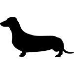 Sticker ardoise teckel