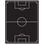 Sticker ardoise terrain de foot + 4 craies liquides Sticker ardoise terrain de foot + 4 craies liquides