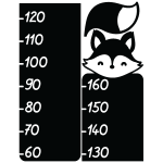 Sticker ardoise toise renard + 4 craies liquides