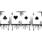 Sticker as de trèfle, coeur, carreau, pique Sticker as de trèfle, coeur, carreau, pique