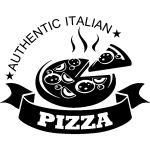 Sticker authentic italian pizza Sticker authentic italian pizza
