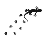 Sticker auto salamandre et ses pattes