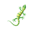 Sticker auto salamandre verte