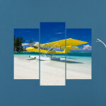 Sticker avion sur la plage