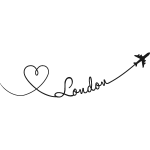 Sticker avion trace de londres