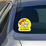 Sticker baby on board, bb qui rampe