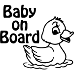 Sticker baby on board et petit canard
