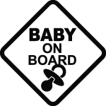 Sticker baby on board avec tute