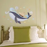 Stickers baleine et bateau pirate