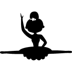 Sticker ballerine de danse classique avec tutu