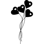Sticker ballons de coeurs Sticker ballons de coeurs
