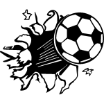 Sticker ballon de foot en l'air Sticker ballon de foot en l'air