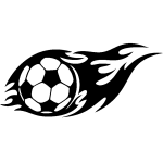 Sticker ballon de foot en feu Sticker ballon de foot en feu