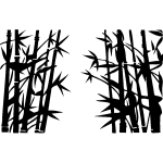 Sticker bambous en haie parallle