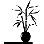 Sticker bambou dans un vase