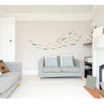 Stickers banc de poissons multicolores Stickers banc de poissons multicolores