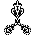 Sticker baroque c?ur styl