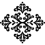Sticker baroque croix style