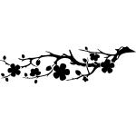 Sticker baroque de fleur