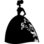 Sticker baroque fleur sur robe