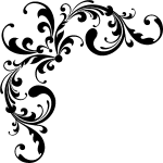 Sticker baroque floral