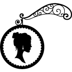 Sticker baroque et portrait d'une femme