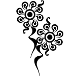 Sticker baroque tournesols