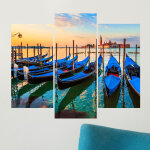 Sticker les barques de venise Sticker les barques de venise