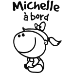 Sticker bb  bord personnalisable fille