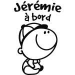 Sticker bb  bord personnalisable garon