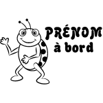 Sticker bb  bord personnalis coccinelle