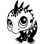 Sticker bb dinosaure