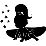 Sticker bb fe et etoiles