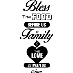 Sticker bless the food before us