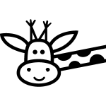 Sticker bonjour la girafe