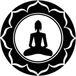 Sticker bouddha dans une fleur de lotus Sticker bouddha dans une fleur de lotus