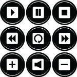 Sticker boutons lecteur Sticker boutons lecteur