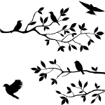 Sticker branches d?arbre et les oiseaux Sticker branches d?arbre et les oiseaux