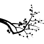 Sticker branche de fleurs