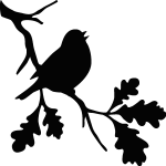 Sticker branche et l'oiseau 1 Sticker branche et l'oiseau 1
