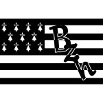 Sticker breizh drapeau bzh