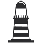 Sticker bretagne phare nocturne
