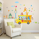 Sticker bus et animaux rigolos